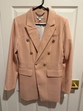 New with tags! Double-Breasted Pink Blazer - Belle & Bloom